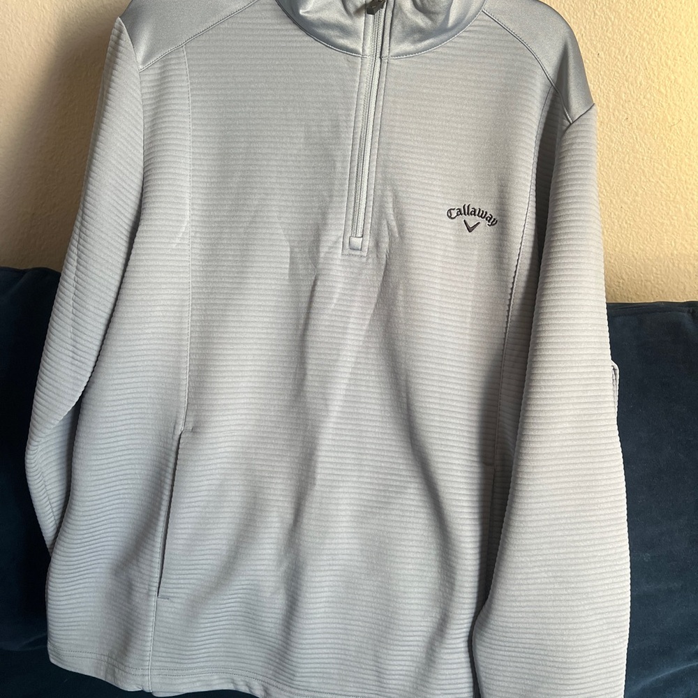 Callaway Men's Light Gray Quarter-Zip Performance Pullover